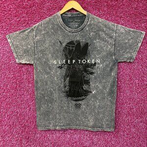 Sleep Token Take Me Back to Eden Aqua Regia Rock Band Mineral Wash T-Shirt Large